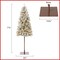 Casafield Pre-Lit Realistic Pencil Alpine Fir Artificial Holiday Christmas Tree with LED Lights and Metal Stand